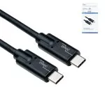 USB 3.2 Kabel Typ C auf C Stecker, bis 20 GBit/s u. 100W (20V/5A) Aufladung, schwarz, 0,50m, DINIC Box (Karton)